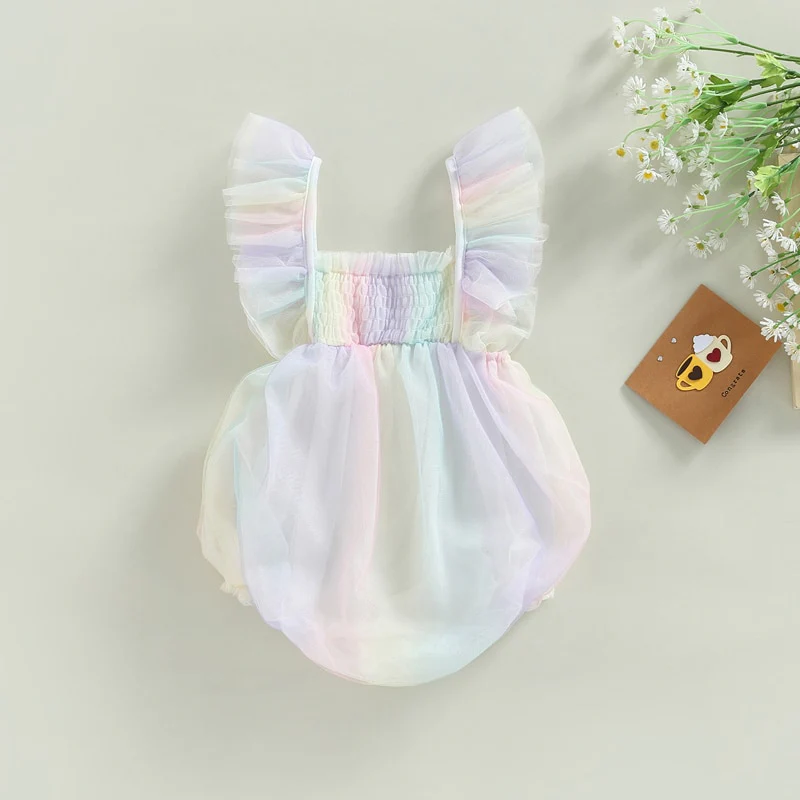 Lulubell - Pastel Rainbow Ruffle Romper