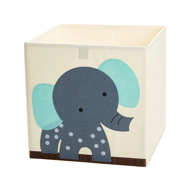 Liddy - Neutral Storage Toy Box for Kids - Folding Animal Toy Storage Cube