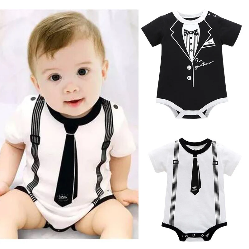 Mini Suit - Baby Suit & Tie Pure Cotton Onesie