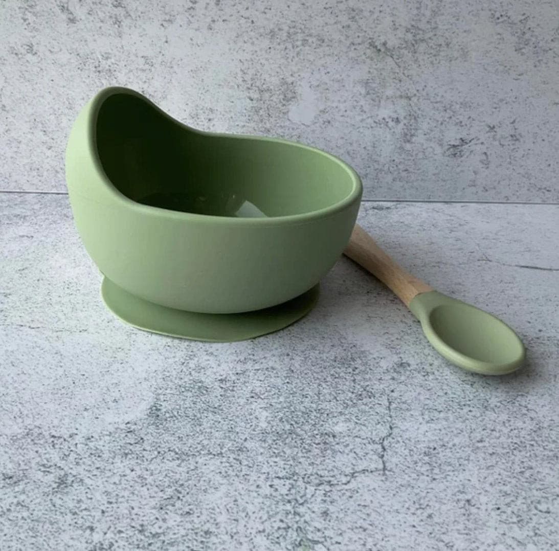 Personalized Silicone baby bowl and spoon set