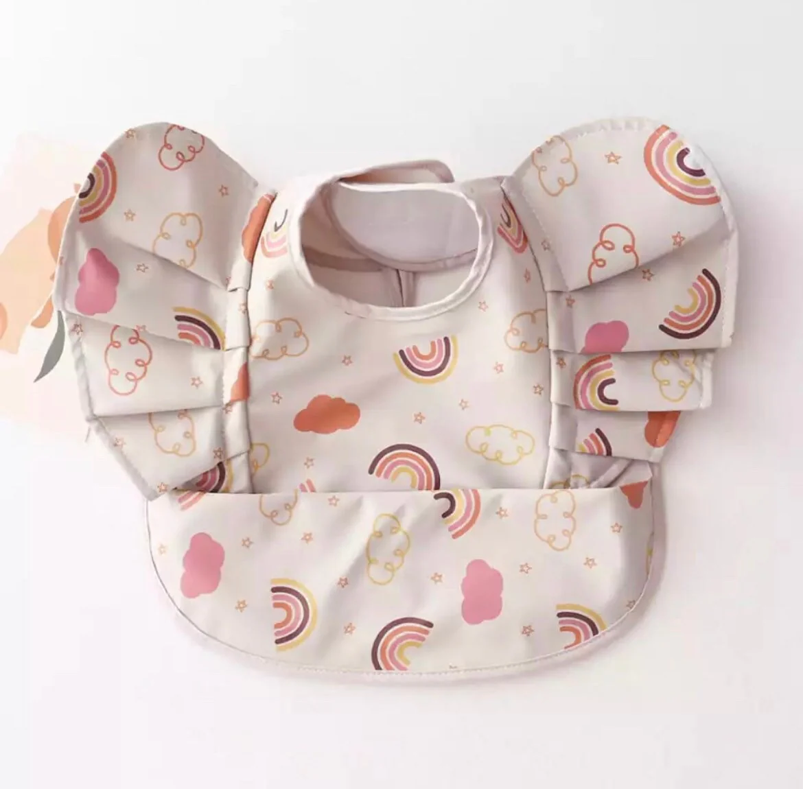 Waterproof Spill Baby Bib with Frills
