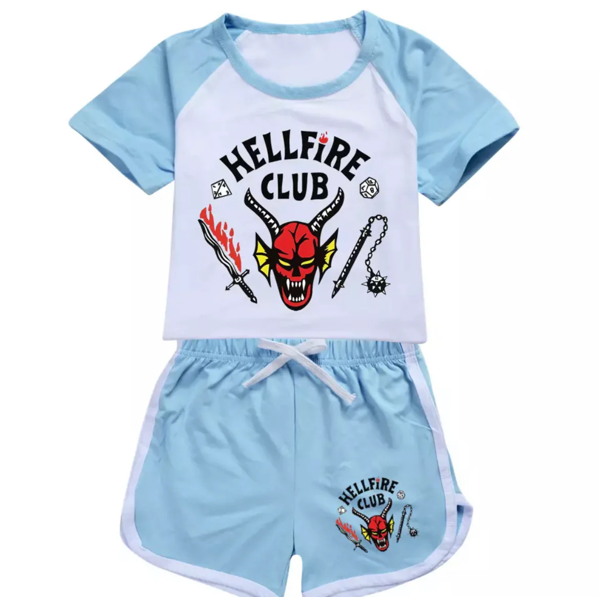 Stranger Things Tee & Shorts - Hellfire