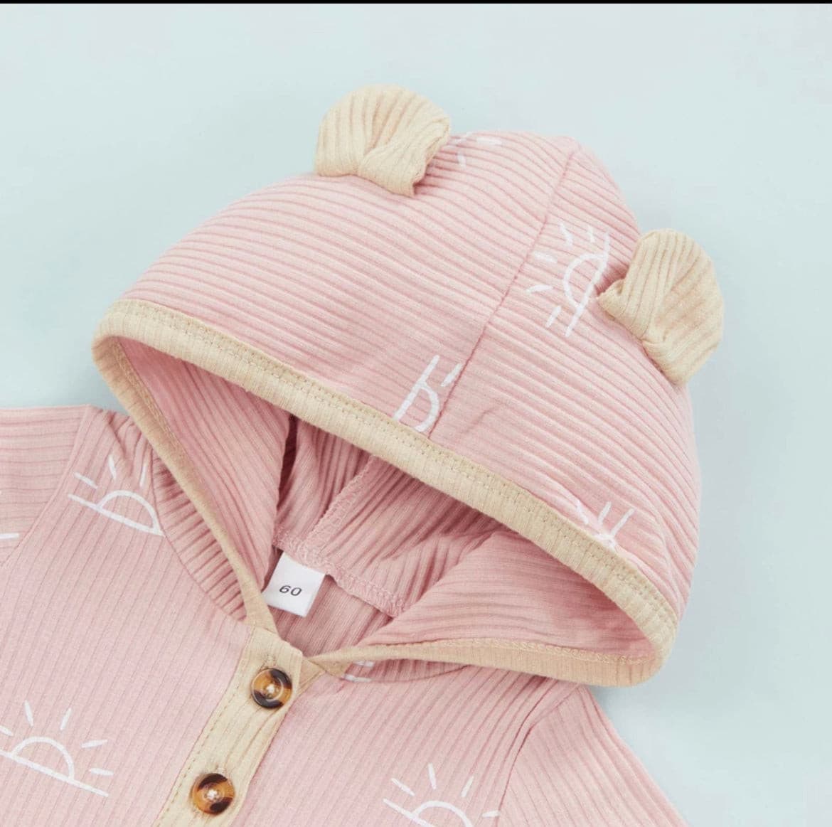 Marley Sun Hooded Onesie - Pink