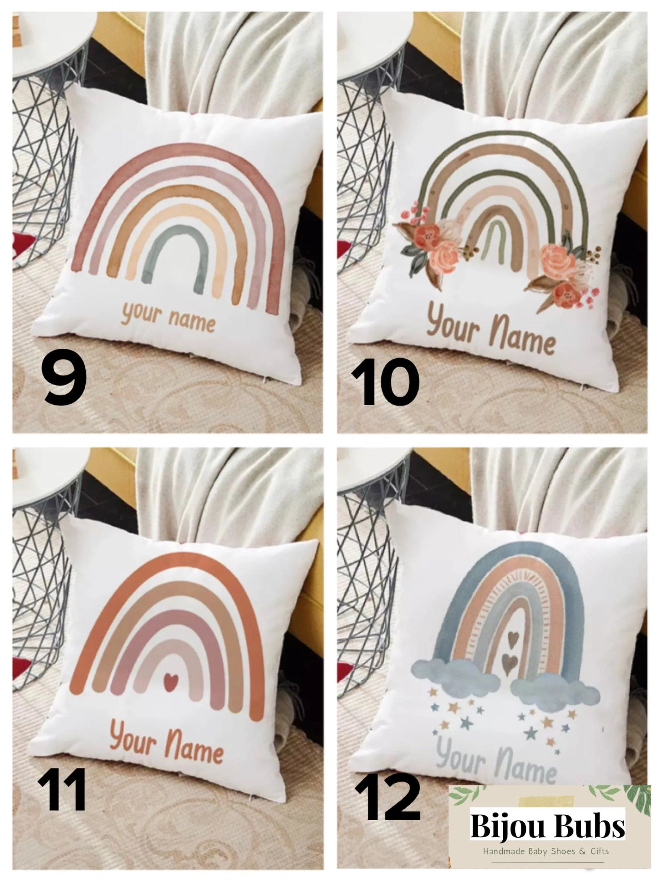Personalised Rainbow Name Pillow