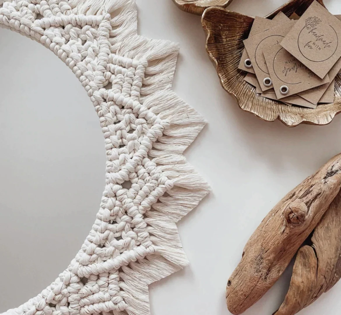 Boho Macrame Mirror