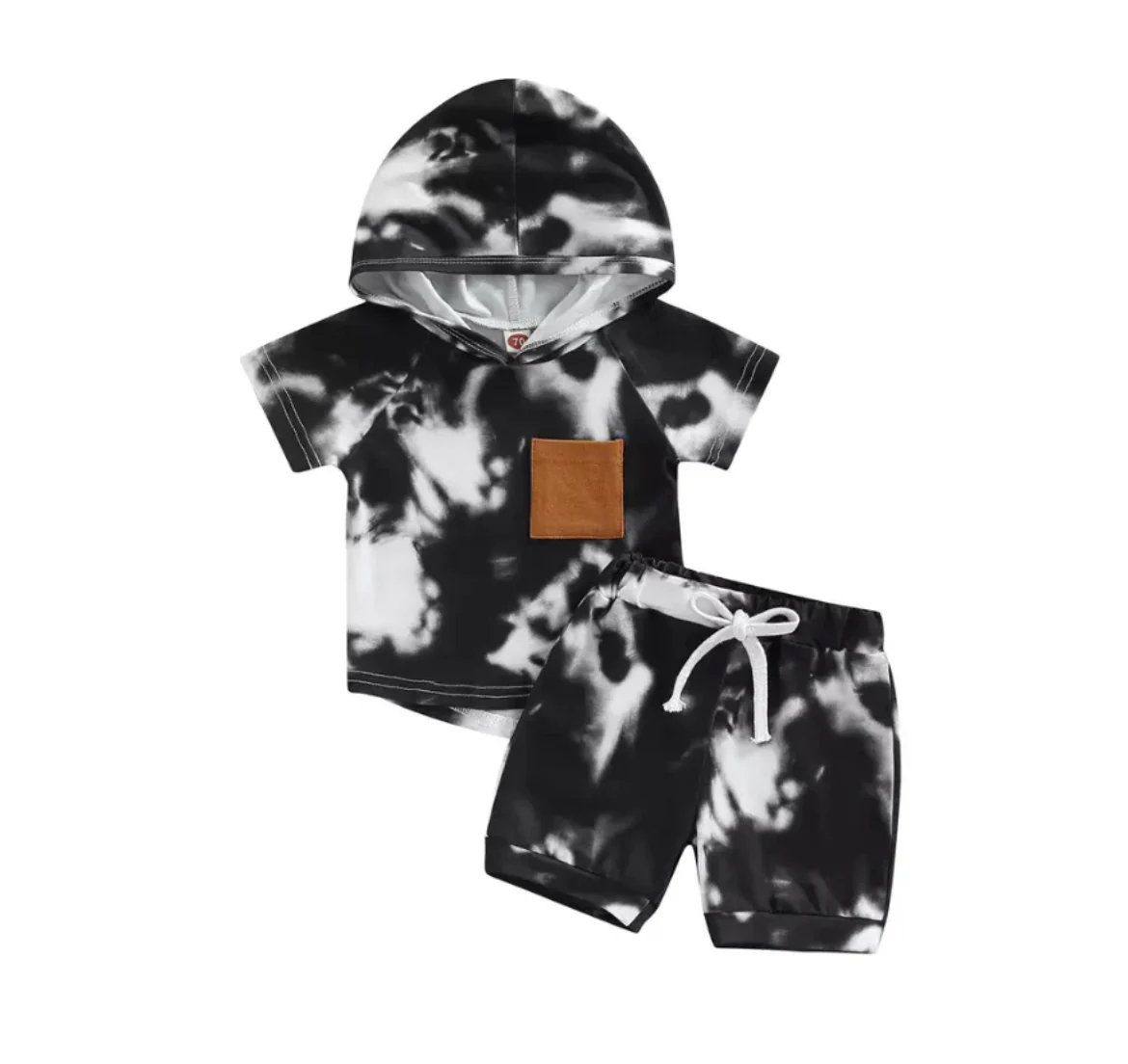 BYRON TIE-DYE SET - BLACK & WHITE