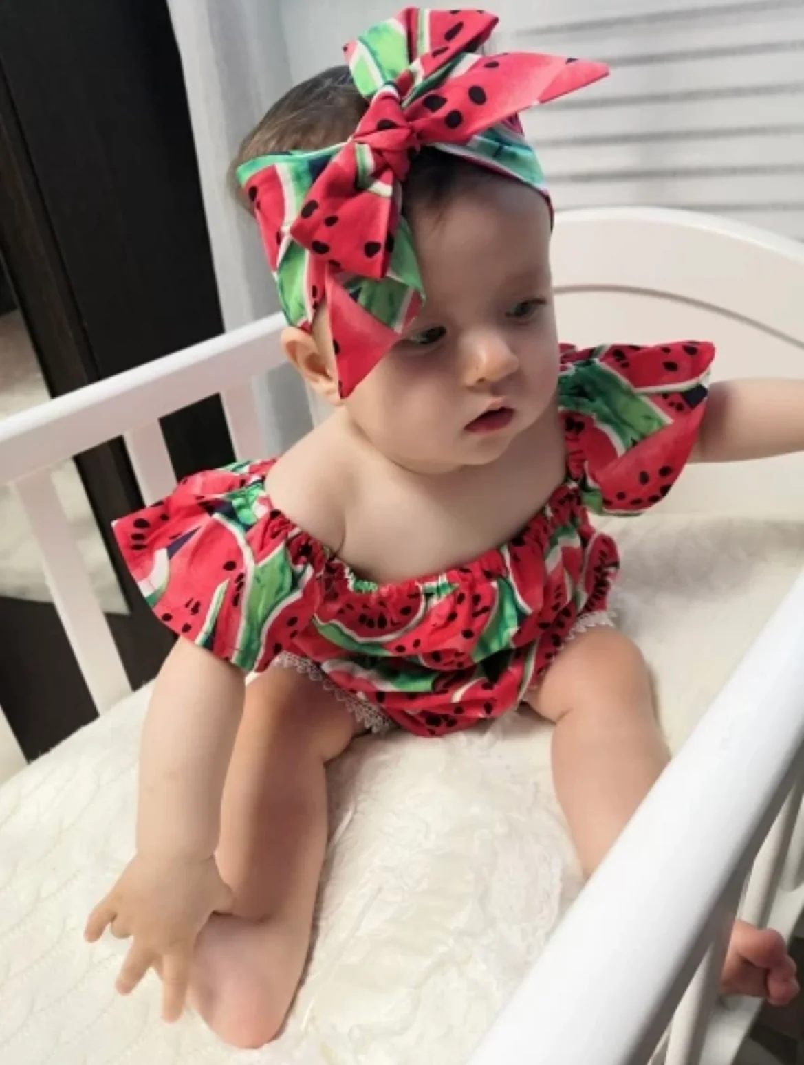 Watermelon Romper with Headband