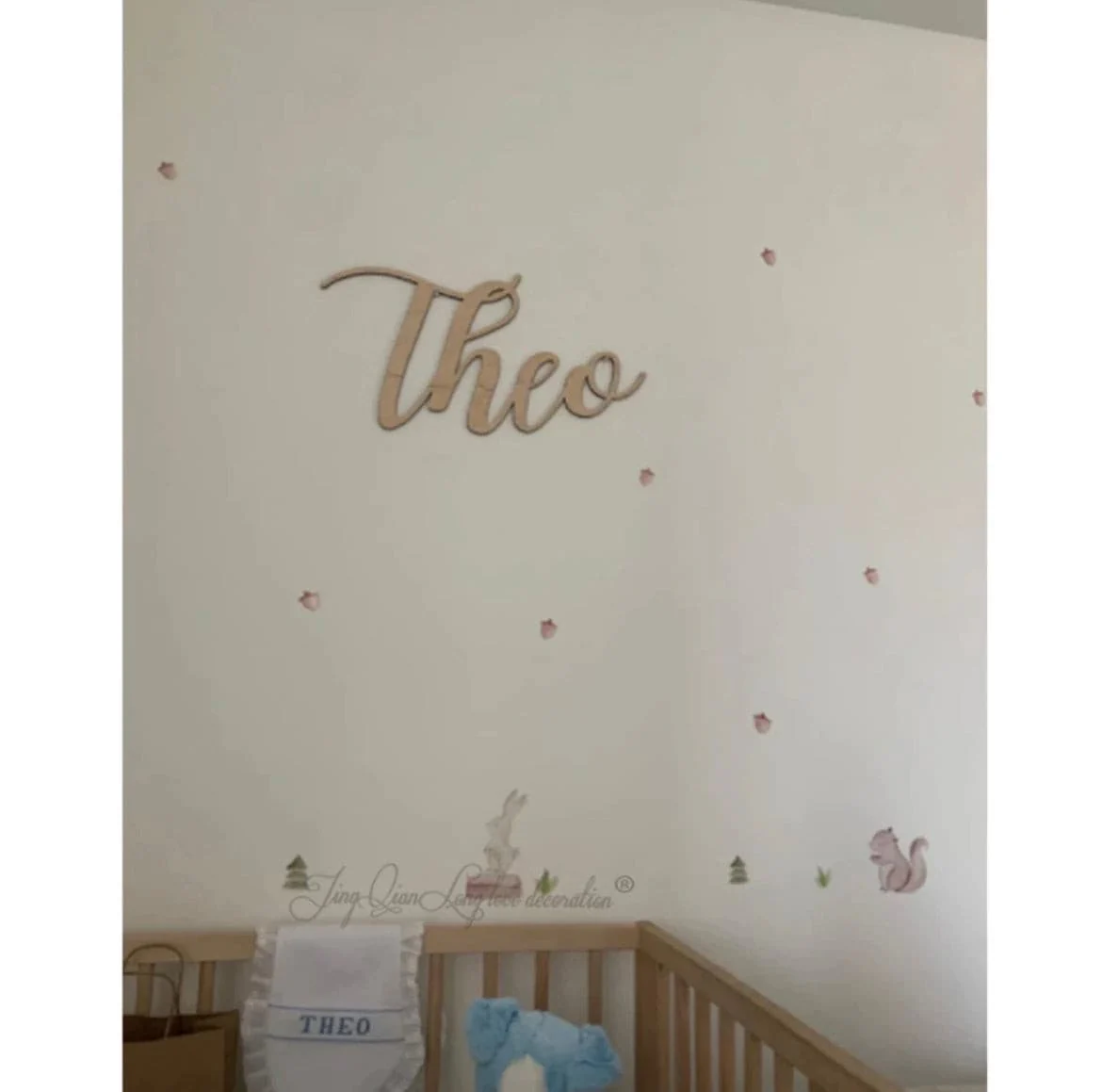 Wooden Name Sign - Personalised Nursery Decor