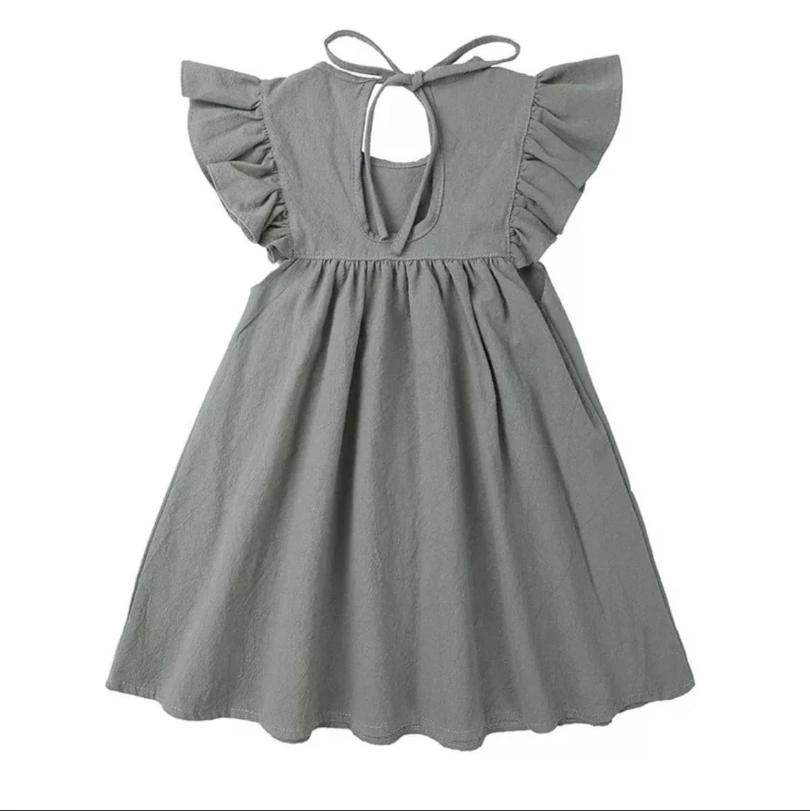 Rosie Ruffle Dress  - Sage Green