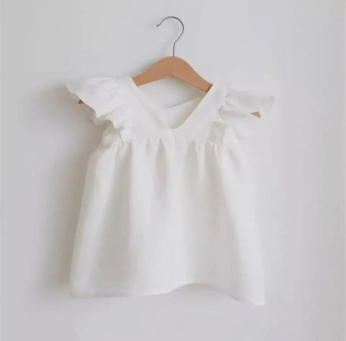 Baby Girl Linen Dress with Frills