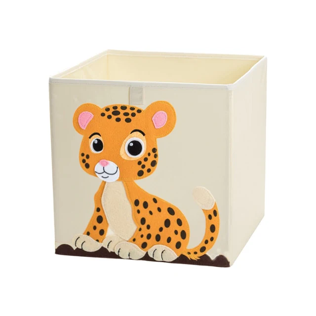 Liddy - Neutral Storage Toy Box for Kids - Folding Animal Toy Storage Cube