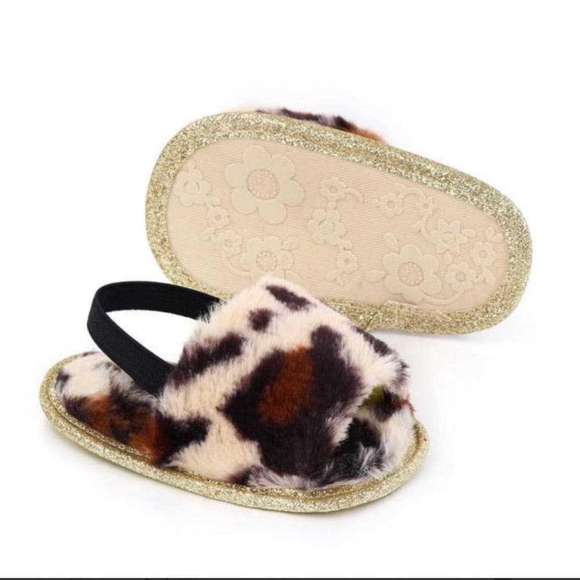 Baby Fur Slides - Leopard