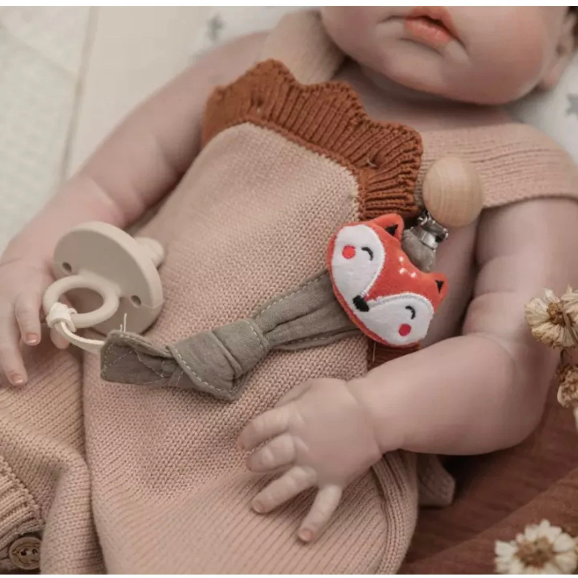 Baby dummy clip with Soft Toy