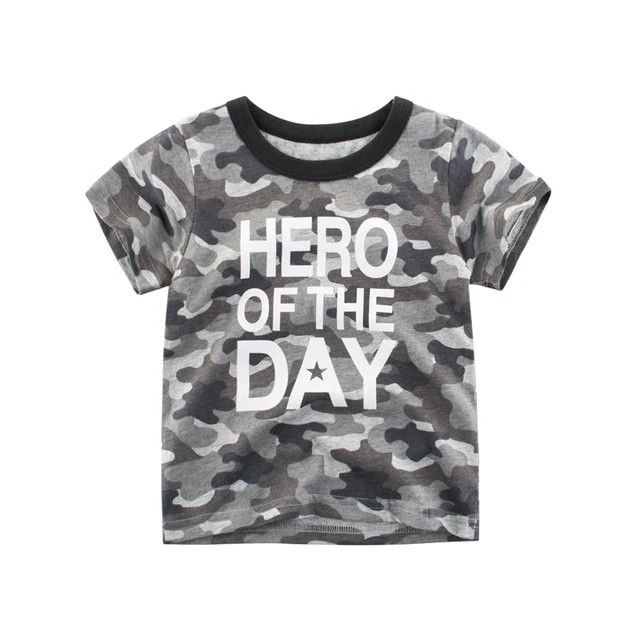 Hero Of The Day - Camo T-shirt Boy Cotton Short Sleeve