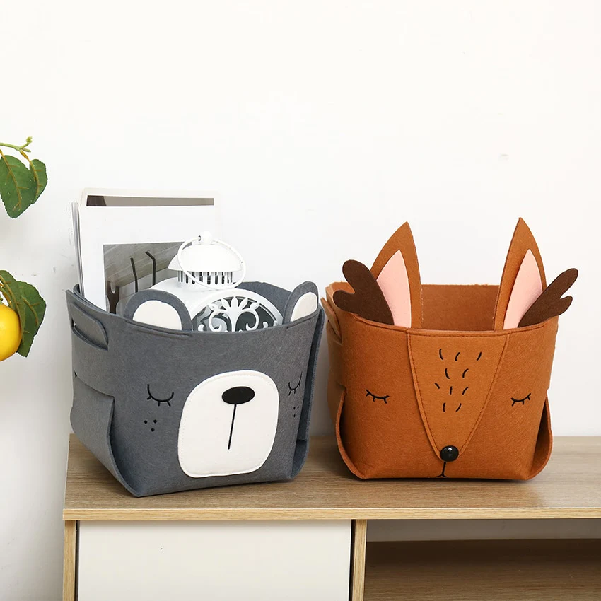Woodland - Cute Woodland Storage Felt Box : Fox, Bunny, Bear , Deer