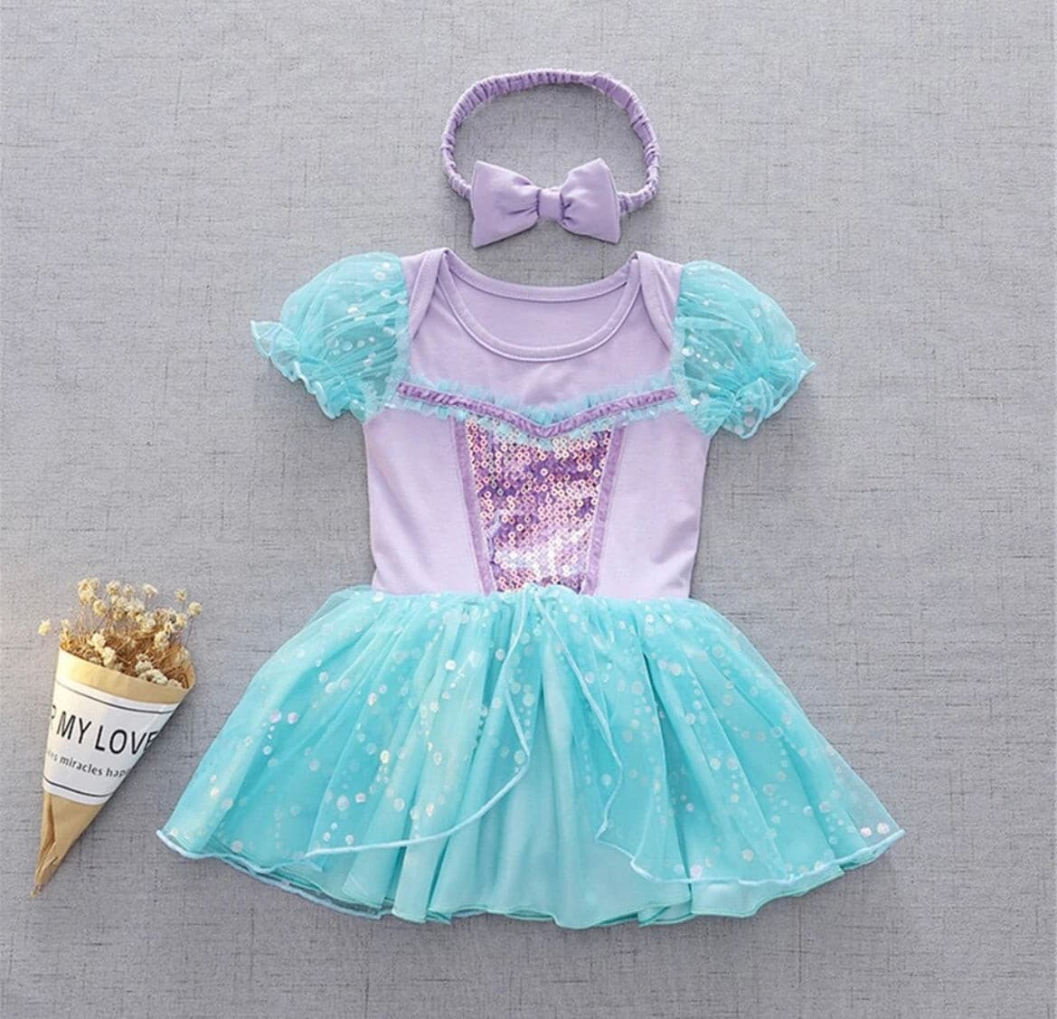 Mermaid Disney Costume Romper for Baby Girl Romper - Mermaid A