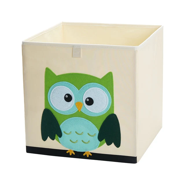Liddy - Neutral Storage Toy Box for Kids - Folding Animal Toy Storage Cube