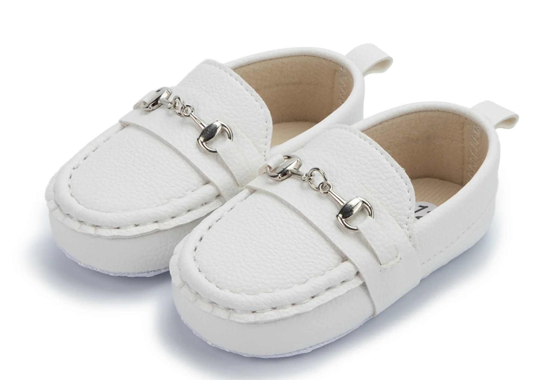 Boys Moccasin Loafers - White