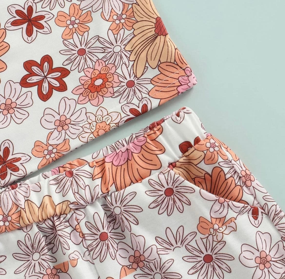 Nina - Floral Lounge Tee & Shorts Set