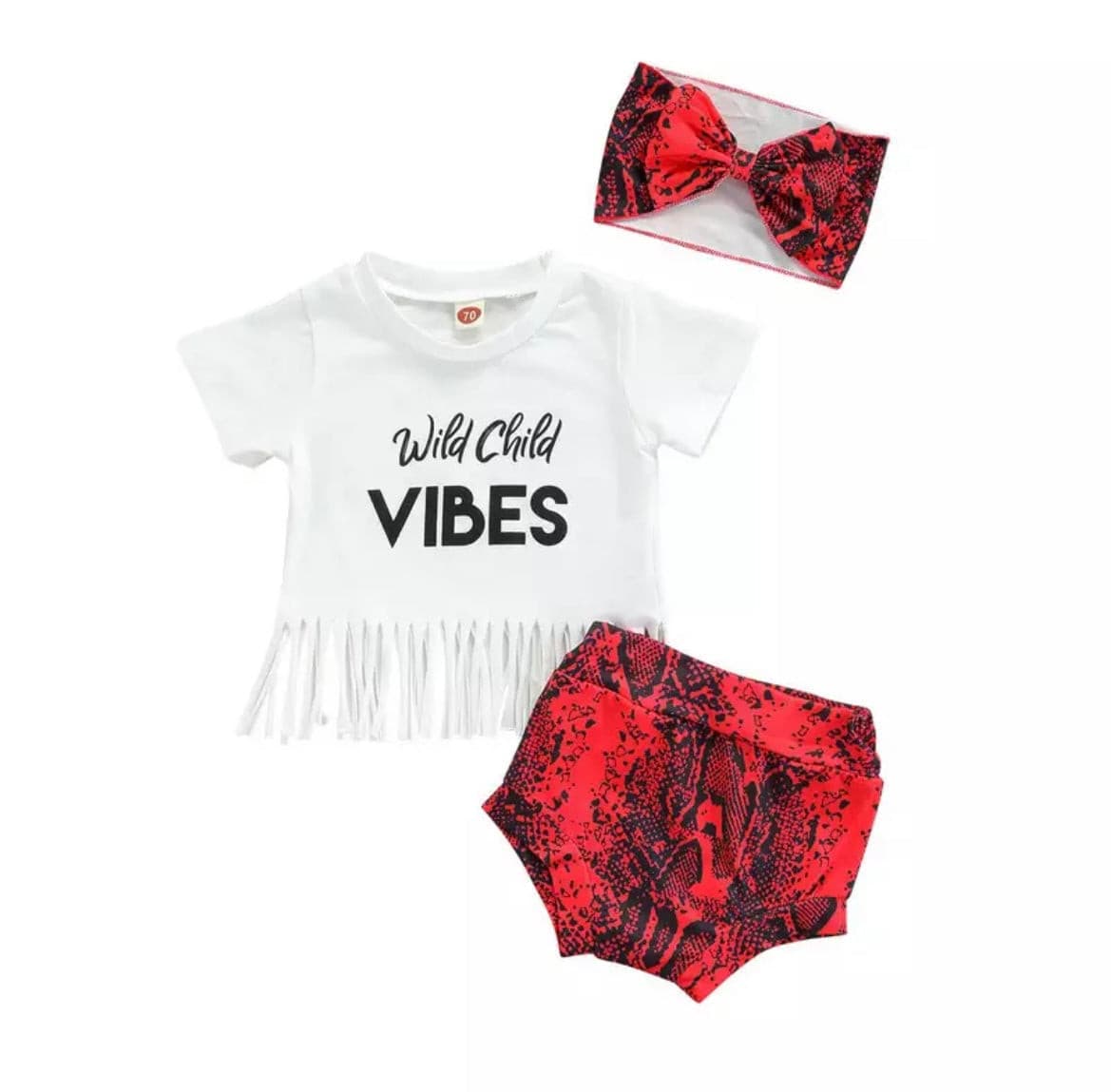 Wild Child Snake Tassel Tee & Bloomers Summer Set