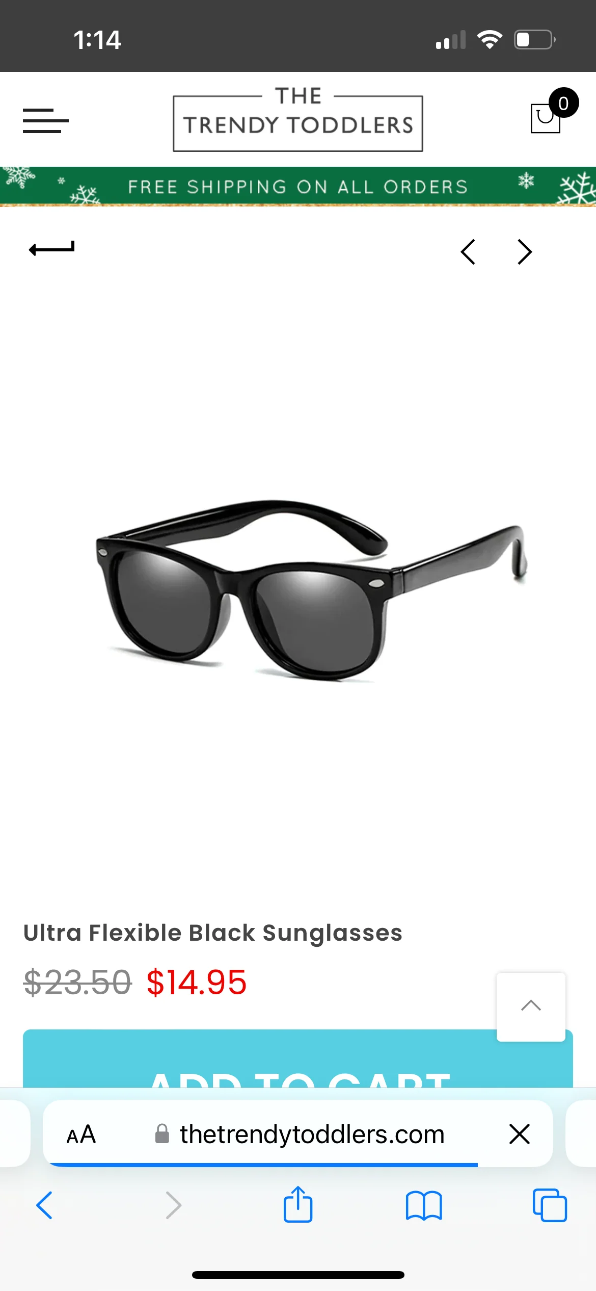 Ultra Flexible Boys Sunglasses - Black