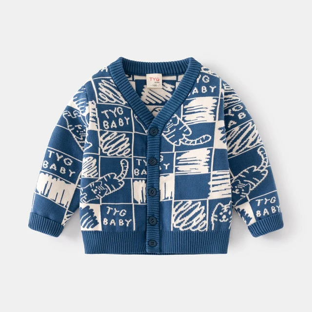Designer Looks - Boys Knitted Sweater, 1-8T Toddler
