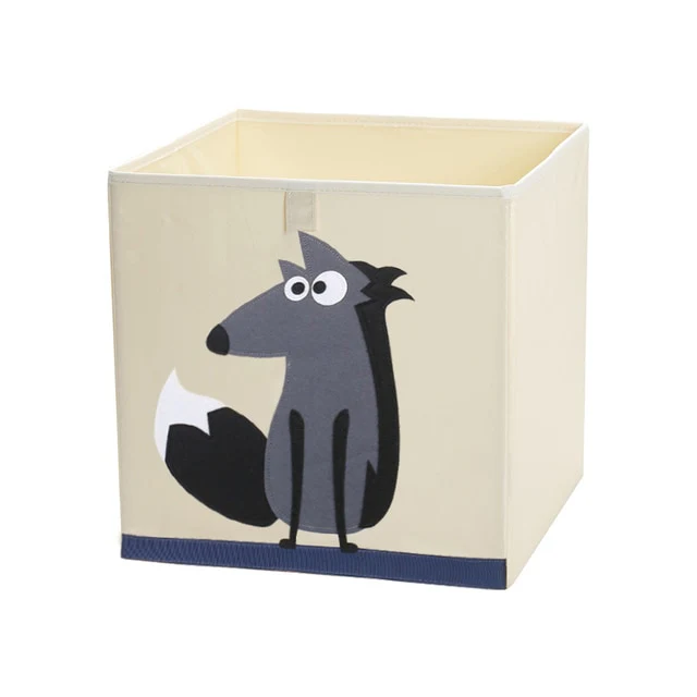 Liddy - Neutral Storage Toy Box for Kids - Folding Animal Toy Storage Cube