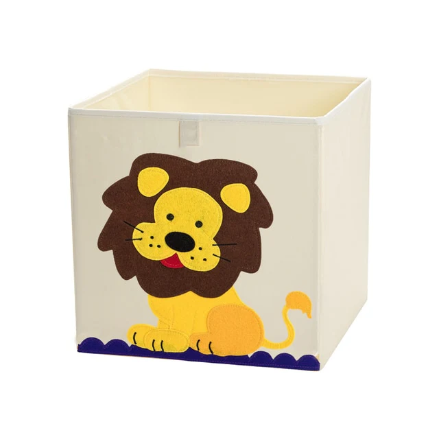 Liddy - Neutral Storage Toy Box for Kids - Folding Animal Toy Storage Cube