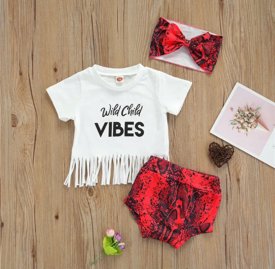 Wild Child Snake Tassel Tee & Bloomers Summer Set