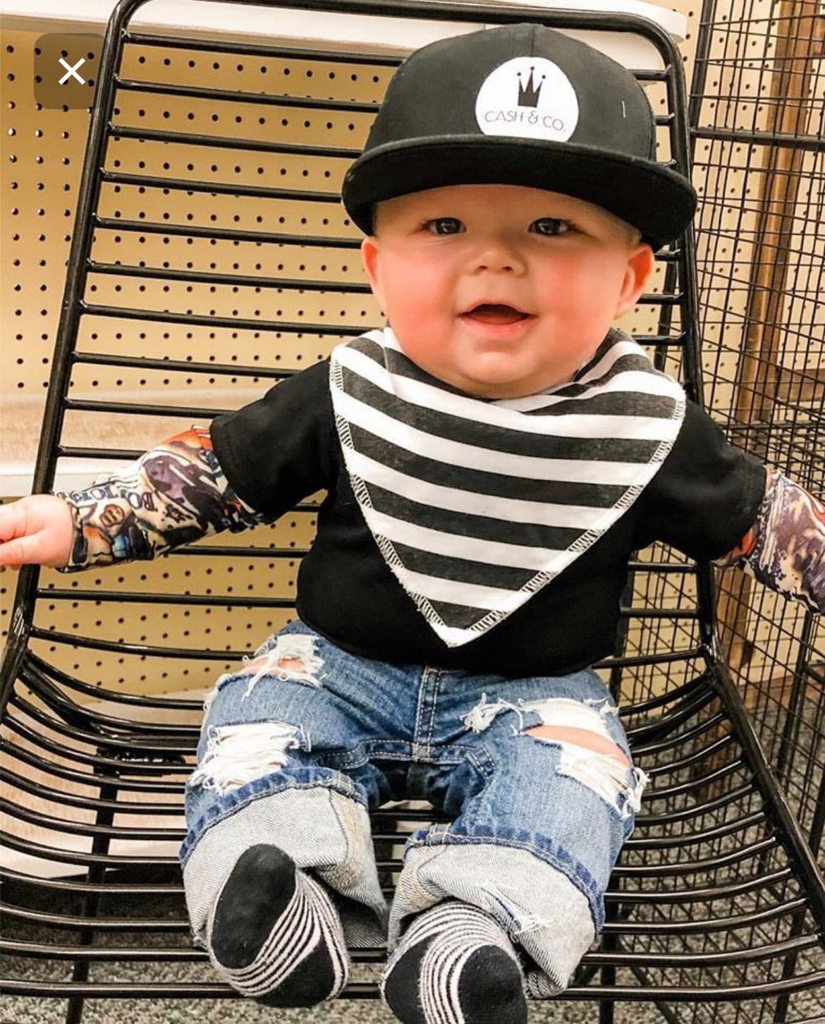 Baby Tattoo Onesie - Black