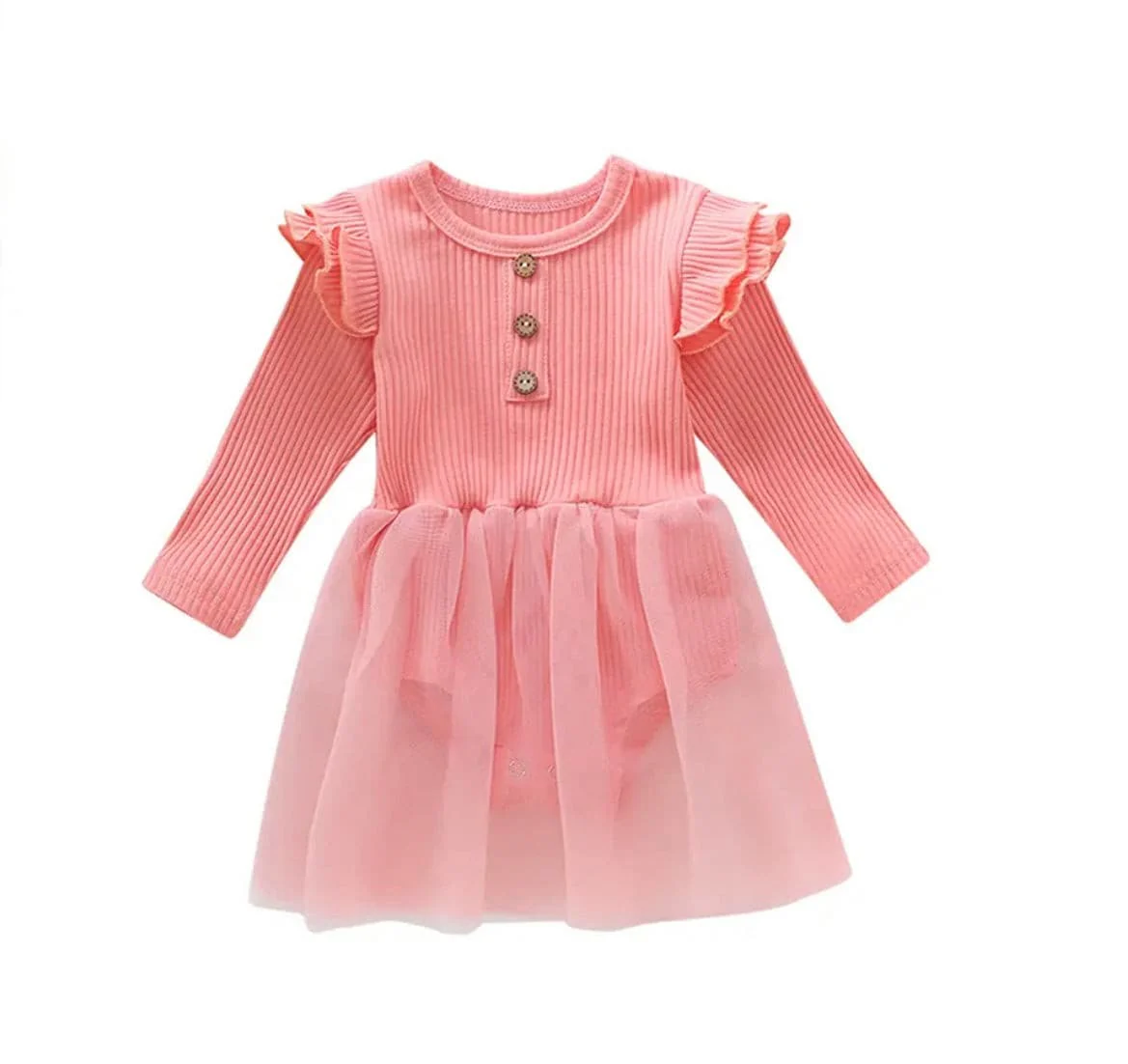 Flutter Sleeve Tutu Dress