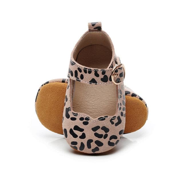 Urban Mary Janes - Genuine Leather Baby Girls Shoes First Walkers - Leopard