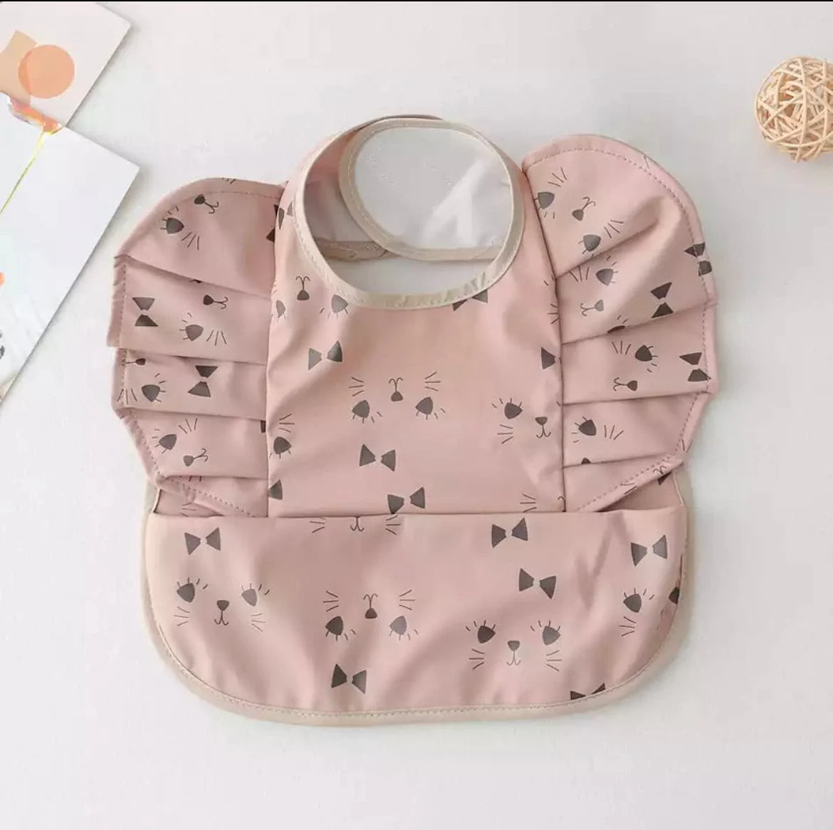 Waterproof Baby Bib- Rose Kitty