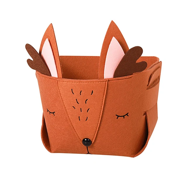 Woodland - Cute Woodland Storage Felt Box : Fox, Bunny, Bear , Deer