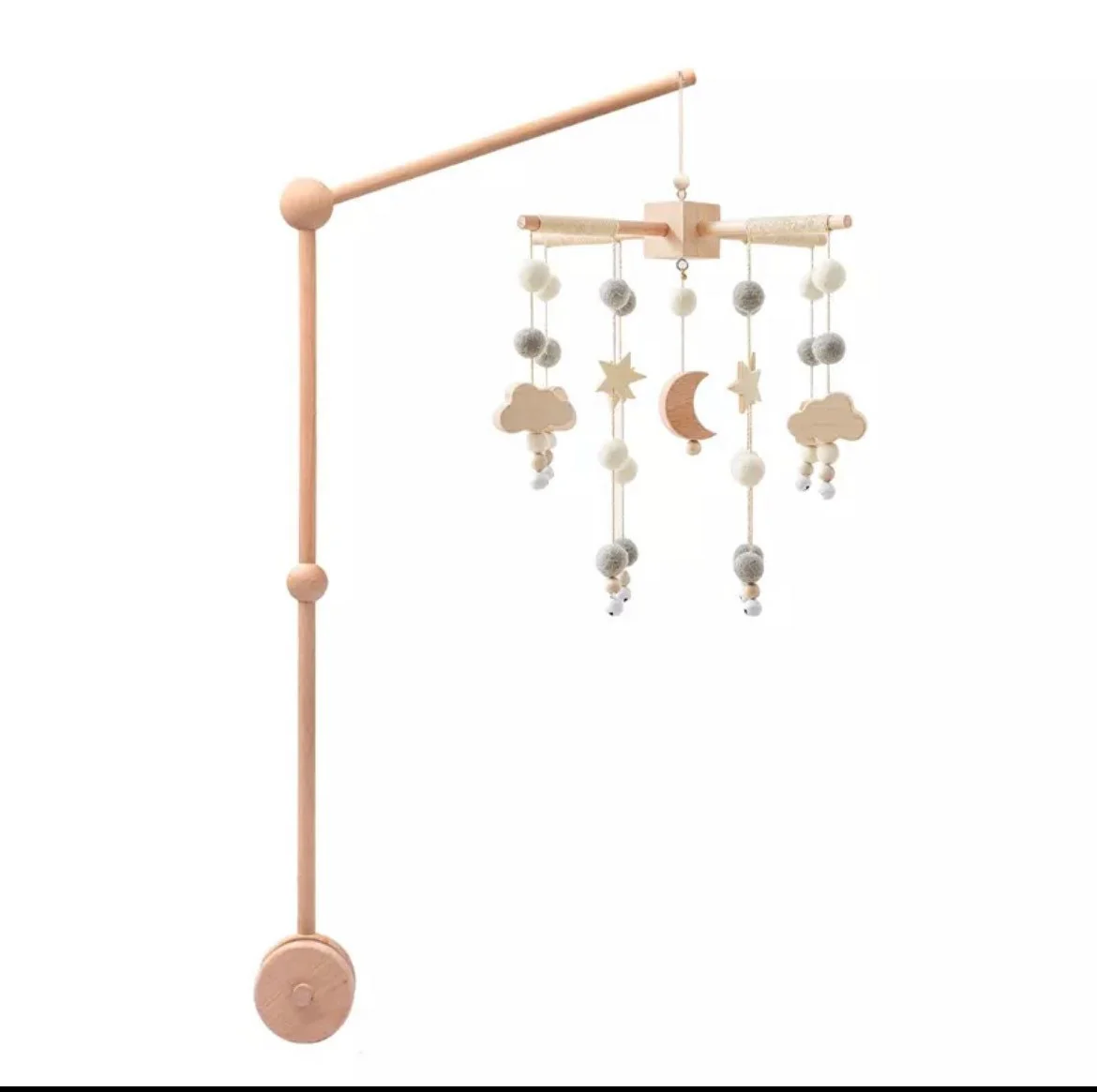 Felt Moon and Cloud Baby Mobile