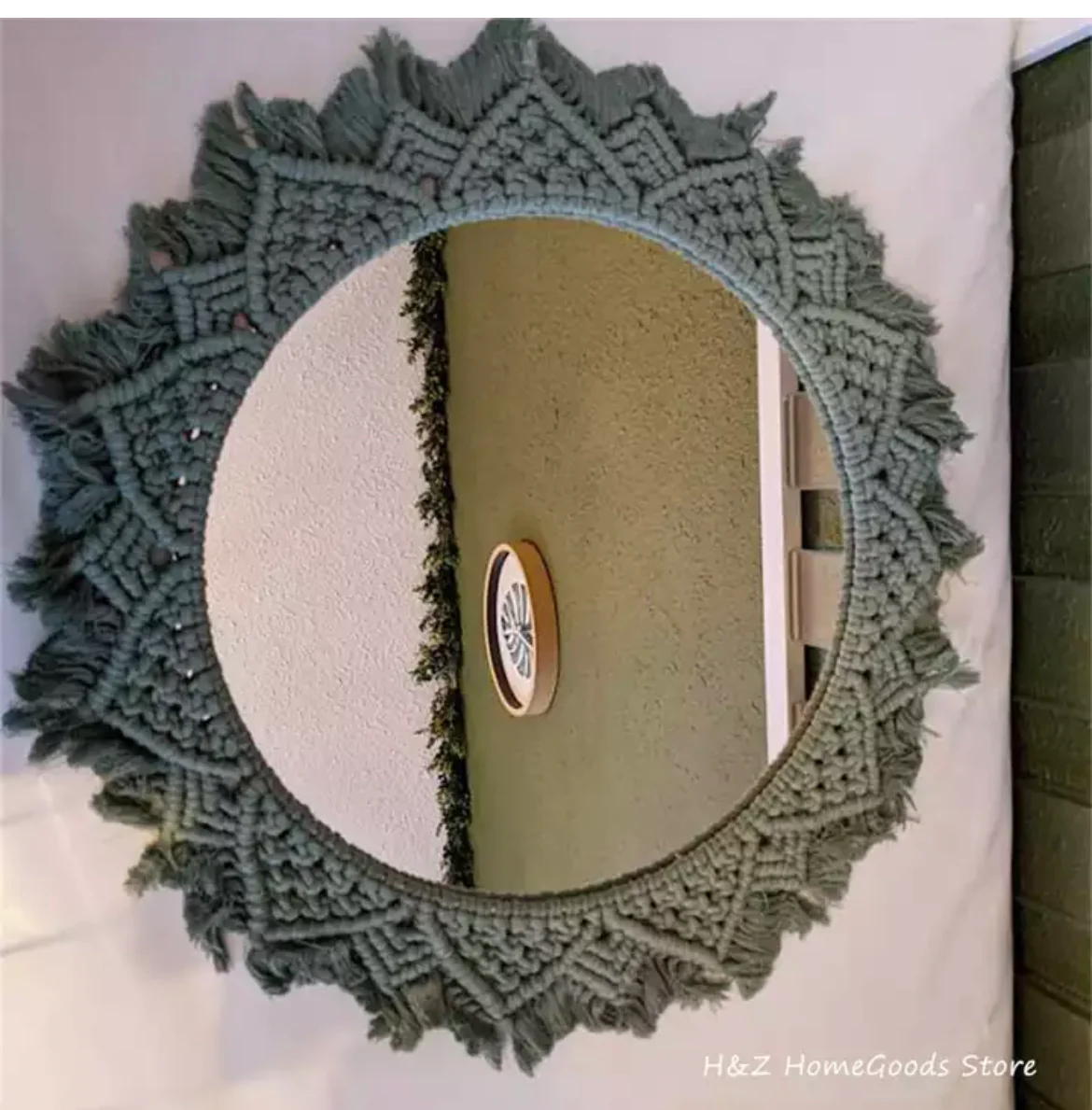 Boho Macrame Mirror