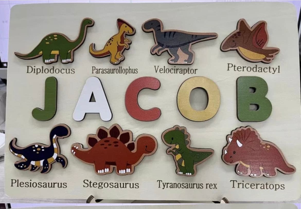 Wooden Name Puzzle Toy  - personalised Montessori gift