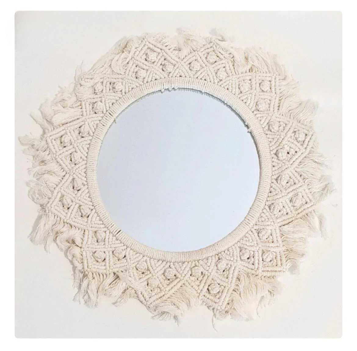 Boho Macrame Mirror