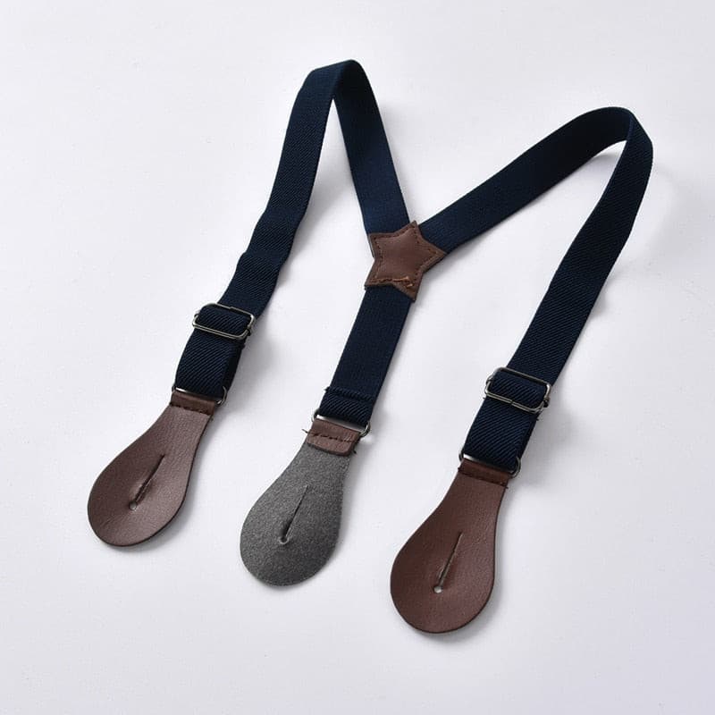 Camden - Toddler Boys Set With Hat Striped Shirt + Tie + Pants + Belt 5 Pcs Baby Kids, Colour - Blue