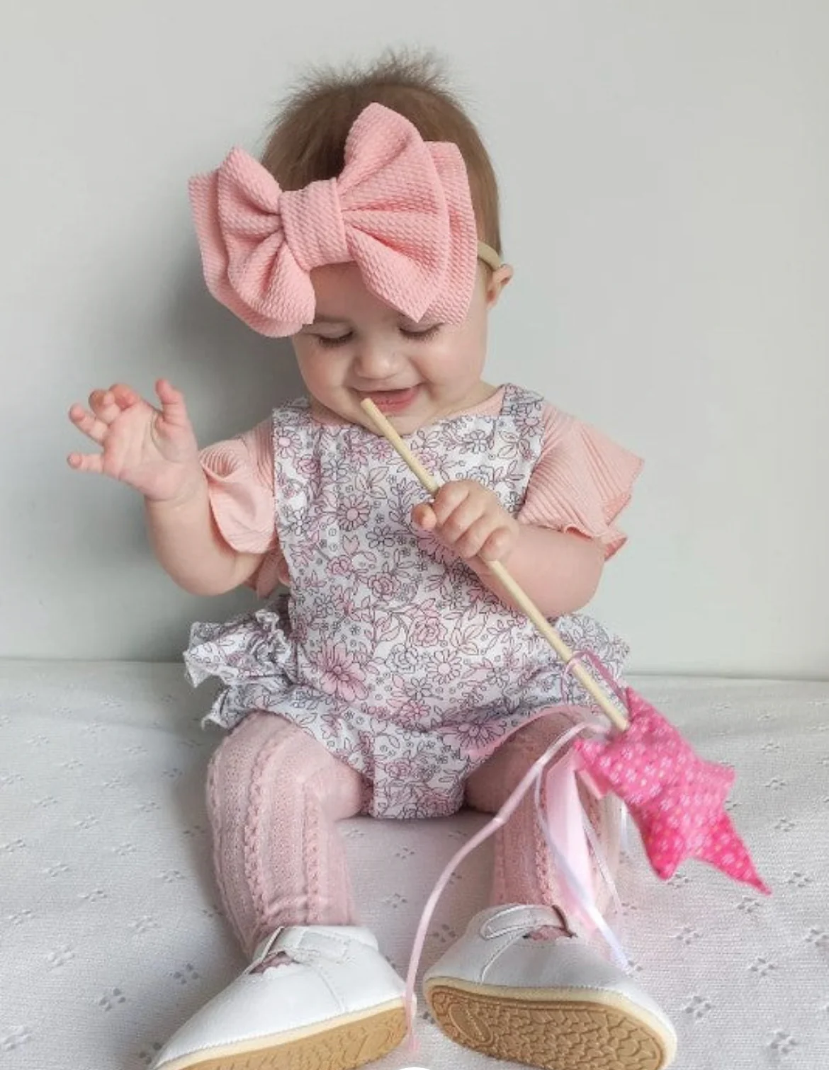 Pastel Floral Ruffles Romper Set