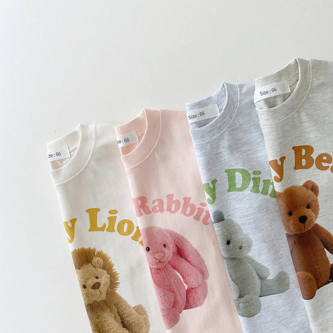 Riley - Pure Cotton Tee & Shorts Set ; Available in Baby Rabbit, Baby Bear, Baby Lion or Baby Dinosaur -