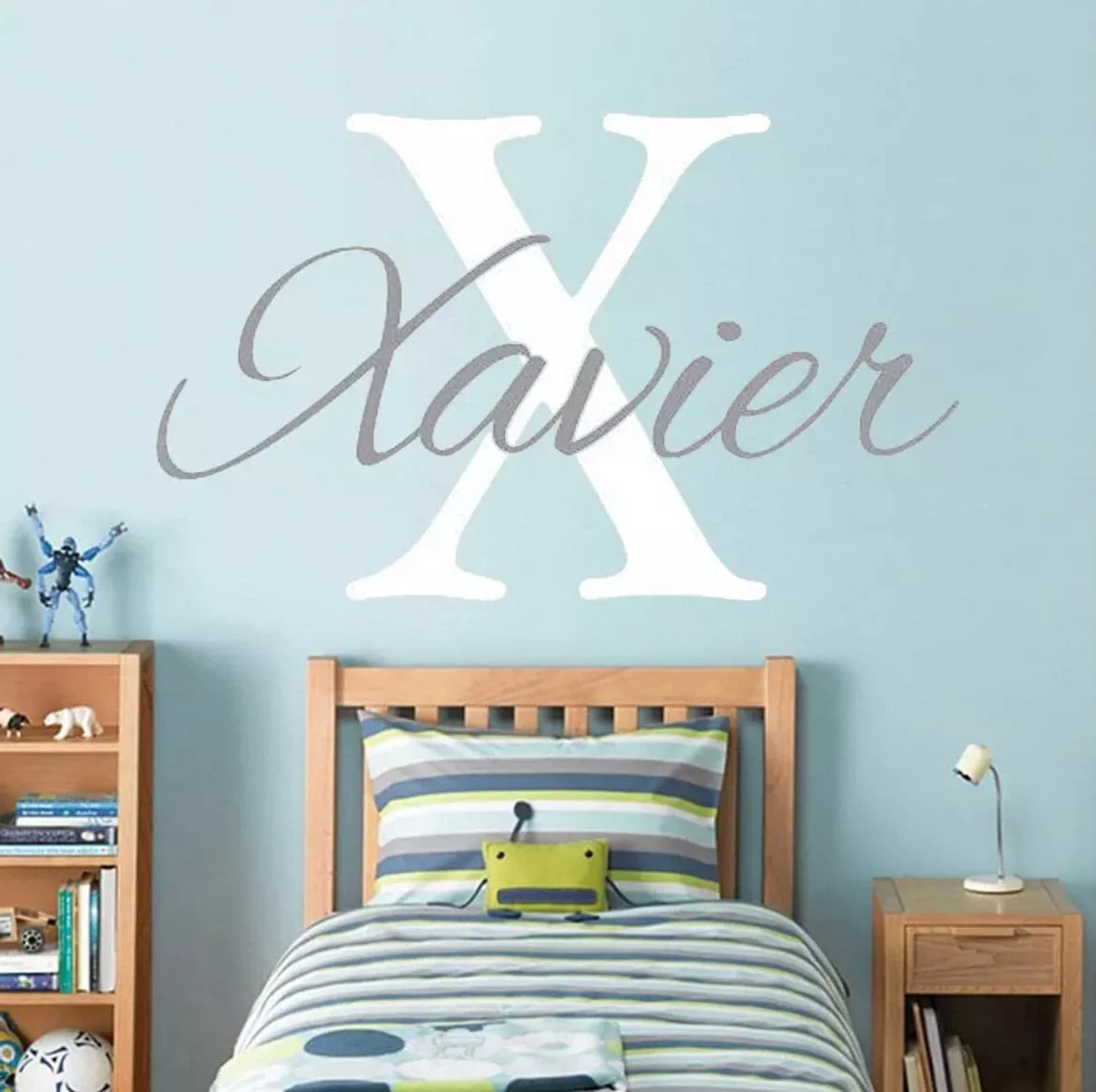 Personalised Nursery Wall Decals -Capital Letter + Name