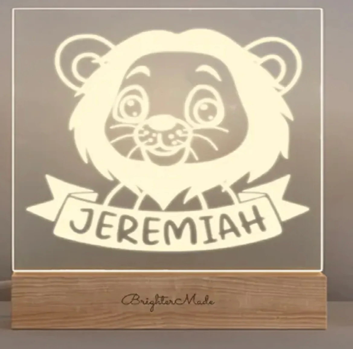 Personalised Night Light - Boys Nursery Name Light
