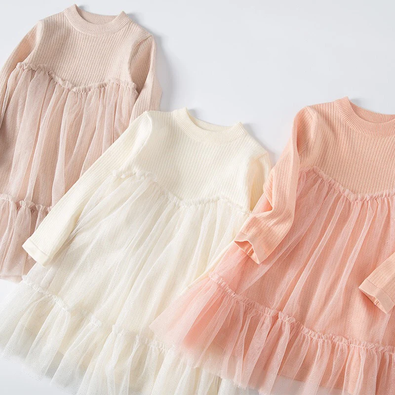Karina - Long Sleeve Dress - Nude