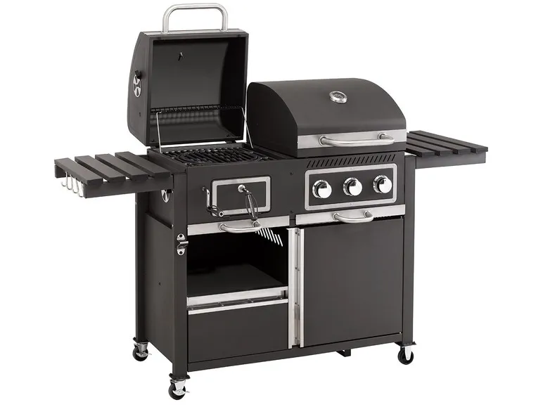 tepro Kohle-Gas-Grill »Toronto Kombi«, 8,7 kW Leistung, 3 Edelstahlbrenner, 2 Ablagen