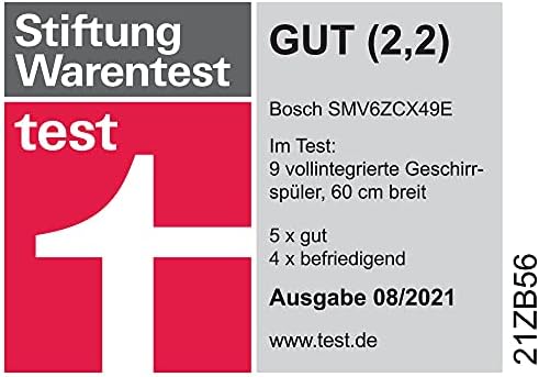Bosch Hausgerte SMV6ZCX49E Serie 6  er Geschirrspüler Vollintegriert, Besteckschublade, Silence Programm besonders leise, PerfectDry mit Zeolith trocknet sogar Kunststoff
