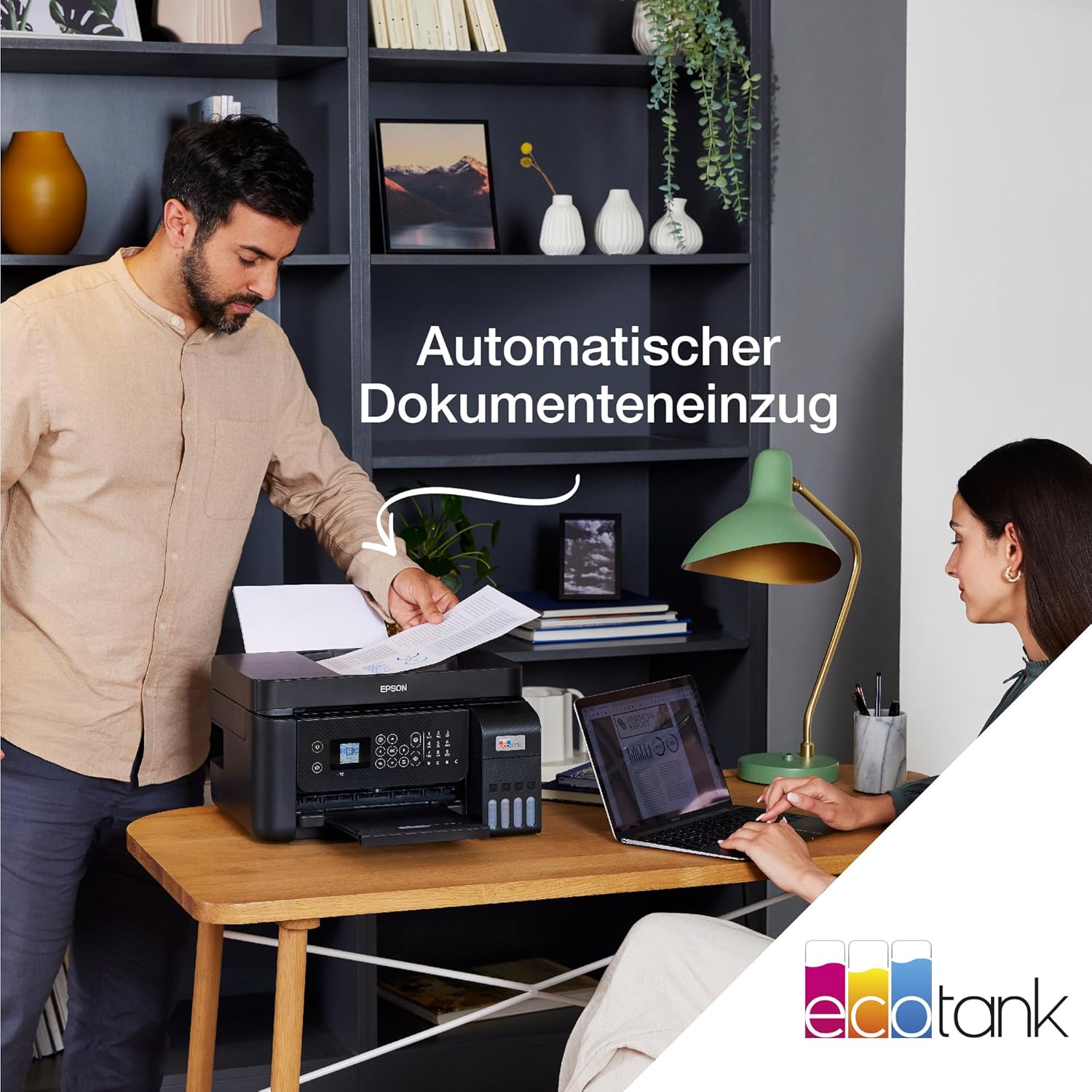 Epson EcoTank ET-4800 A4-Multifunktions-Wi-Fi-Tintentankdrucker, mit einem im Lieferumfang enthaltenen Vorrat an Tinten bis zu 3 Jahren
