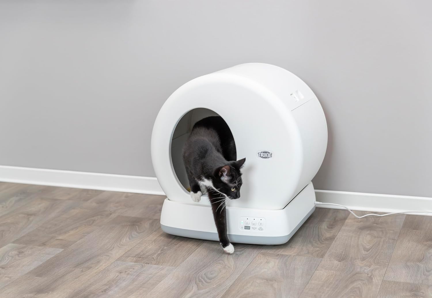 TRIXIE selbstreinigende Katzentoilette 53 x 55,5 x 52 cm – für anhaltende Sauberkeit – praktisches, elektrisches Katzenklo für Katzen ab 1,5 kg / 4 Monaten – leise & sicher - 40040