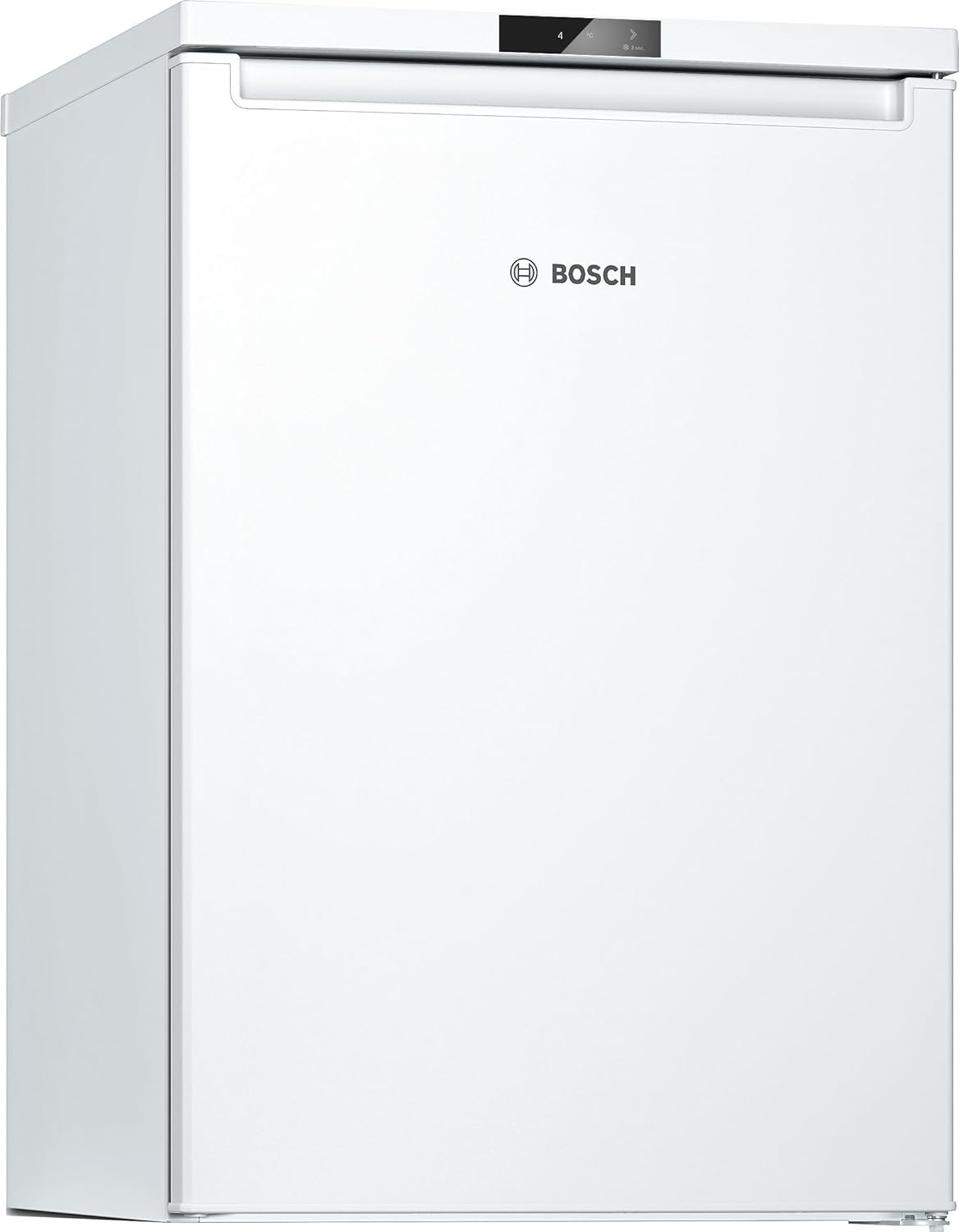 Bosch KTR15NWEB, Serie 2 Mini-Kühlschrank 85 x 56, 134 L, MultiBox für länger frisches Obst und Gemüse, Schnellkühlung, 39 dB leise trotz starker Kühlkraft, LED-Beleuchtung, Weiß