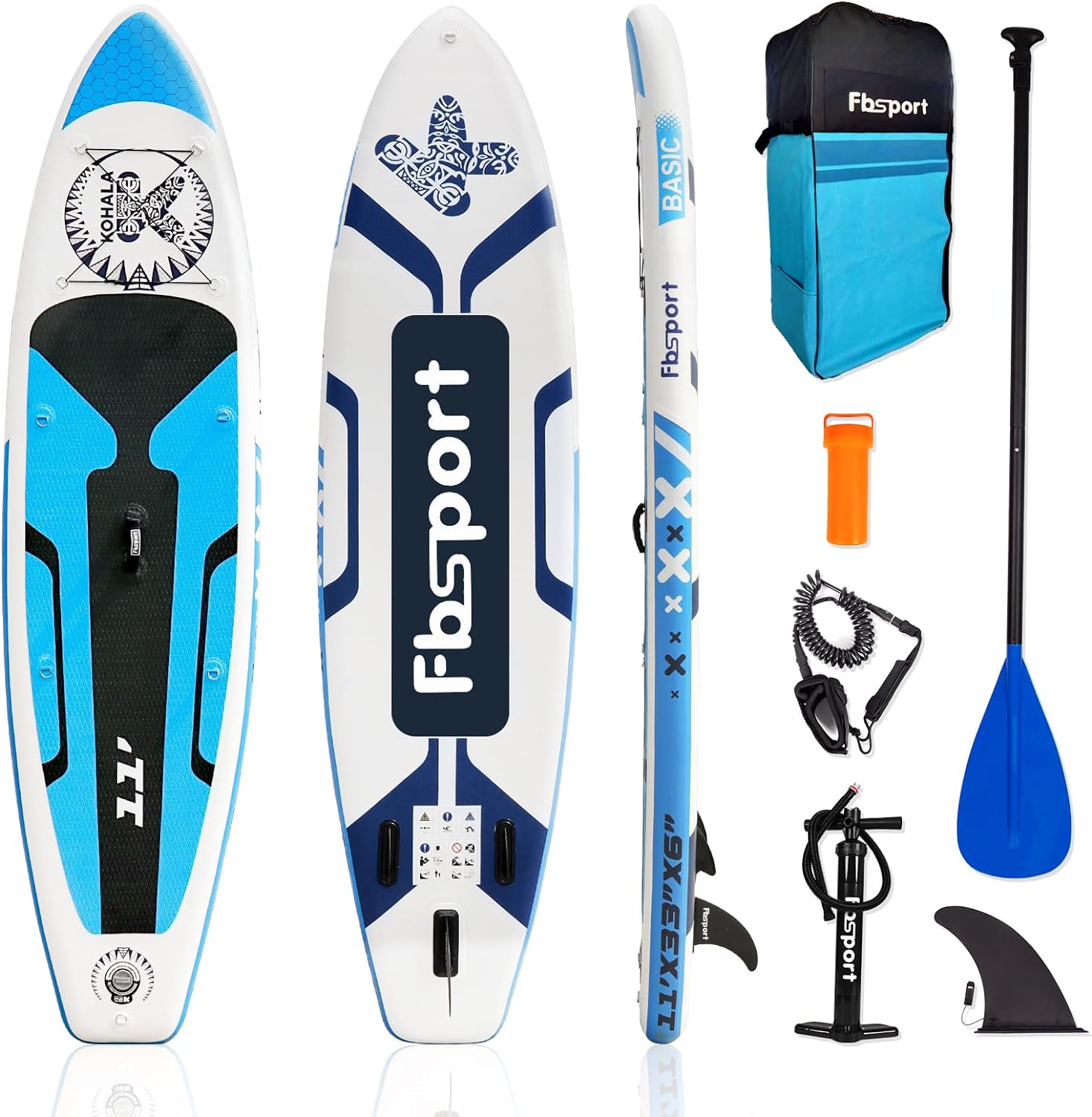 Premium-Stand-Up-Paddle-Board, Yoga-Board mit strapazierfähigem SUP-Zubehör und Tragetasche | Breiter Stand, Surf-Kontrolle, rutschfestes Deck, Leine, Paddel und Pumpe für Jugendliche und Erwachsene